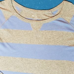 Gap Striped sweatshirt-style long sleeve shirt